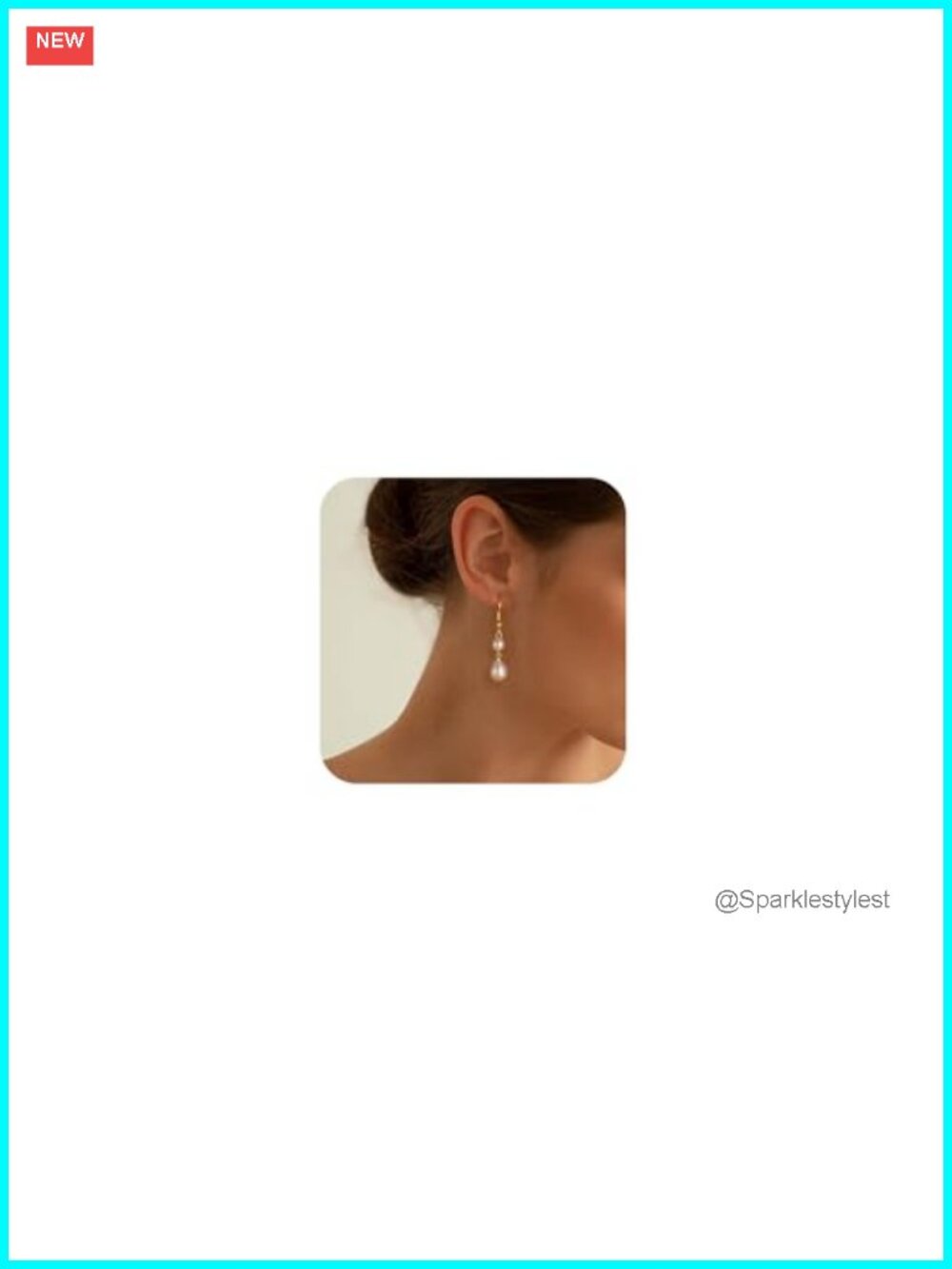 Gold Plated Pearl Drop Dangle Earrings French Wire Women Jewelry